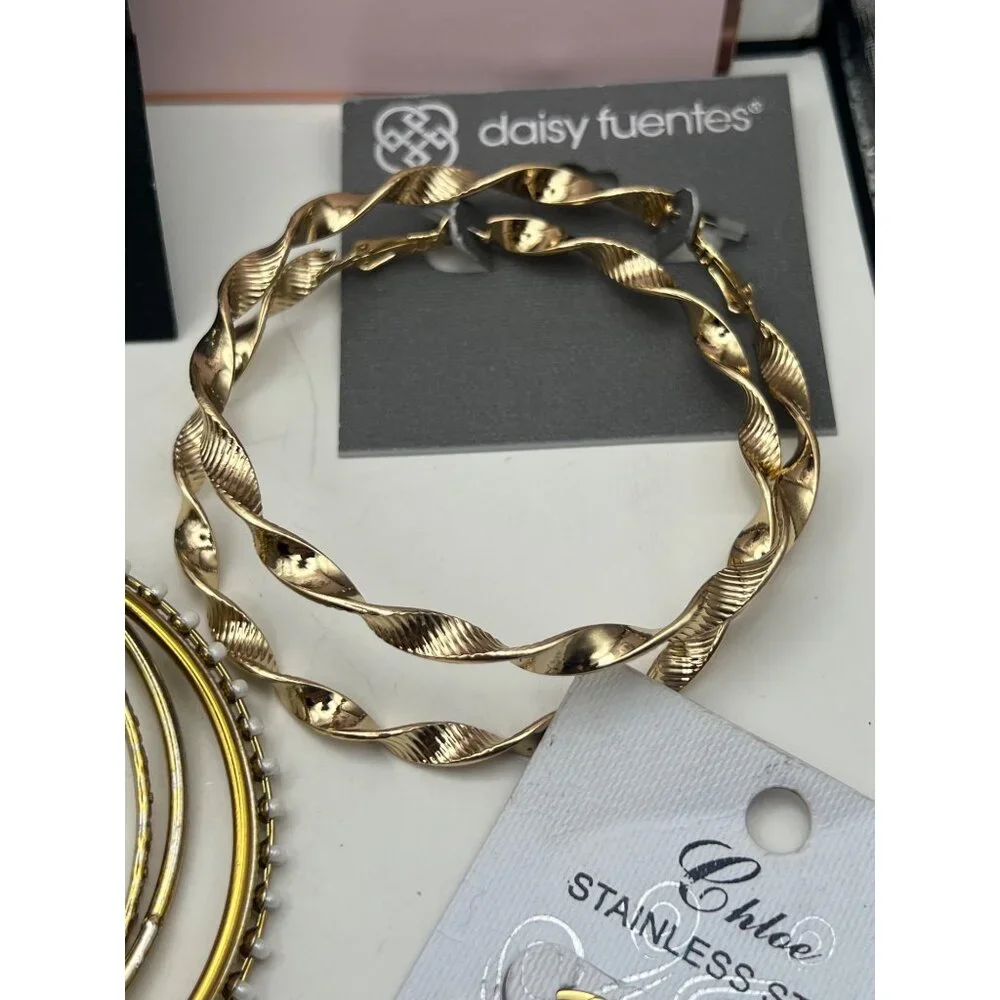 NWT Mixed Jewelry Lot Earrings Necklaces Bracelets Bangles Anklets Body Stud - Picture 7 of 16